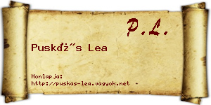 Puskás Lea névjegykártya