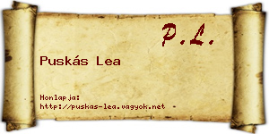 Puskás Lea névjegykártya