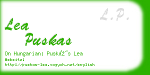 lea puskas business card